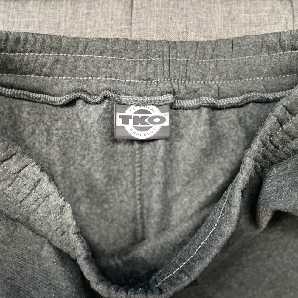 TKO Technical Knockout Joggers Men's Pants winter Dark Grey Black White size XL - Picture 3 of 12